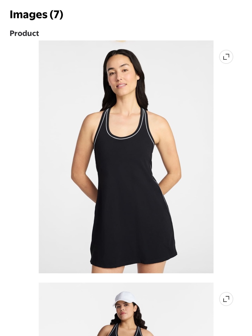 Avia Black athletic dress with White Contrast Trim